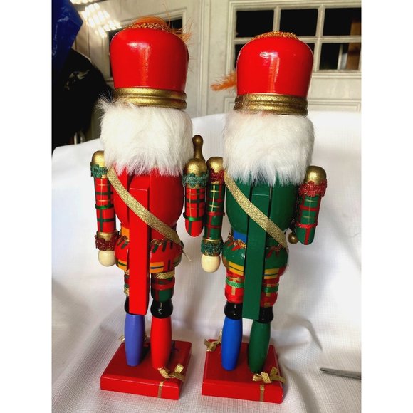 Nutcracker Christmas decoration 2 figurines wooden - Picture 2 of 9